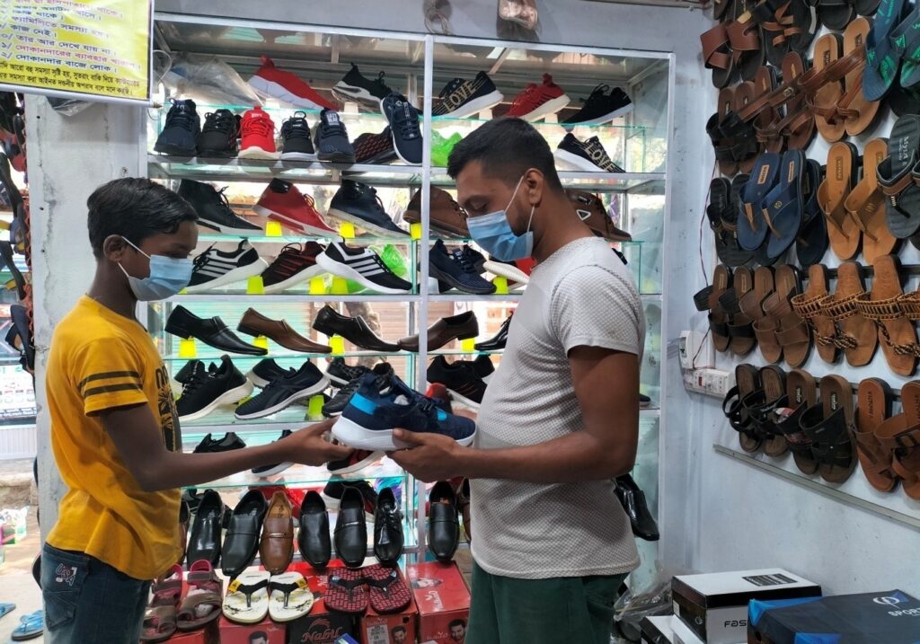 In collaboration with ARKTF Rafiqul Islam got job in a local shoe store named "Indian Shoe Gallery". Rafiqul is now enjoying his risk free job and regular monthly salary.